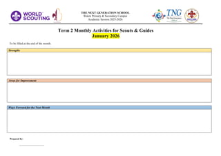 Scouting Program Monthly Activity Plan template | PDF