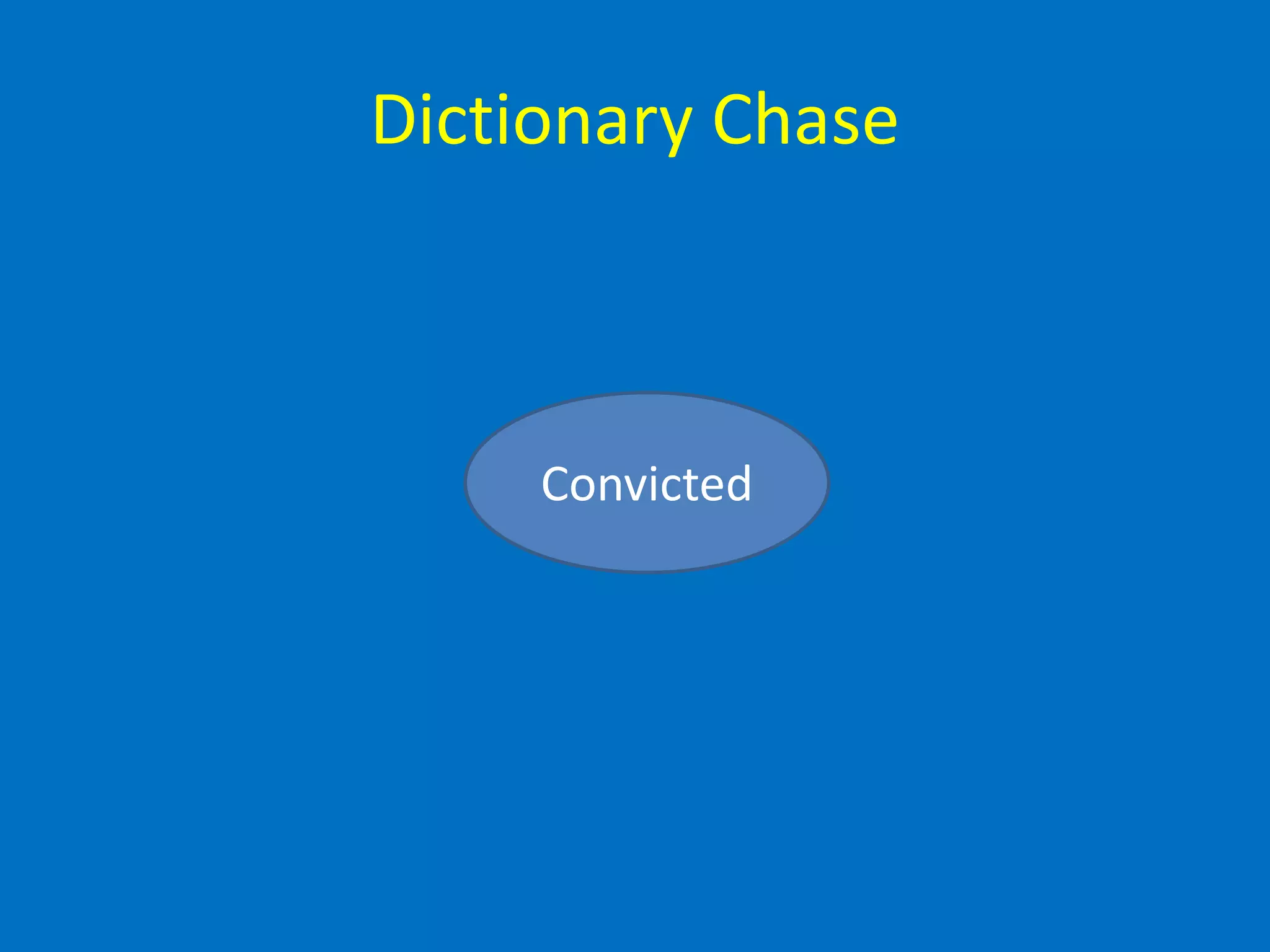 Dictionary Chase
Convicted
 
