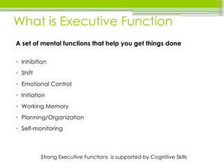 Enhancing School Readiness Through Executive Function and Cognitive ...