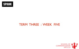 TERM THREE : WEEK FIVE
 
