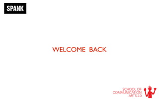 WELCOME BACK
 