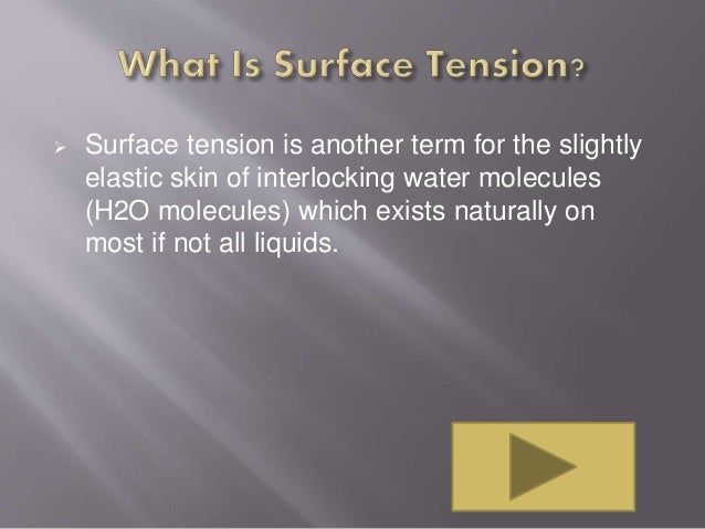 Term 3 Project Surface Tension Term 3 Project Surface Tension
