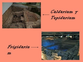 Caldarium y
Tepidarium
Frigidariu
m
 