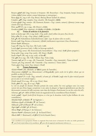 Termes scientifiques d'origine arabe | PDF