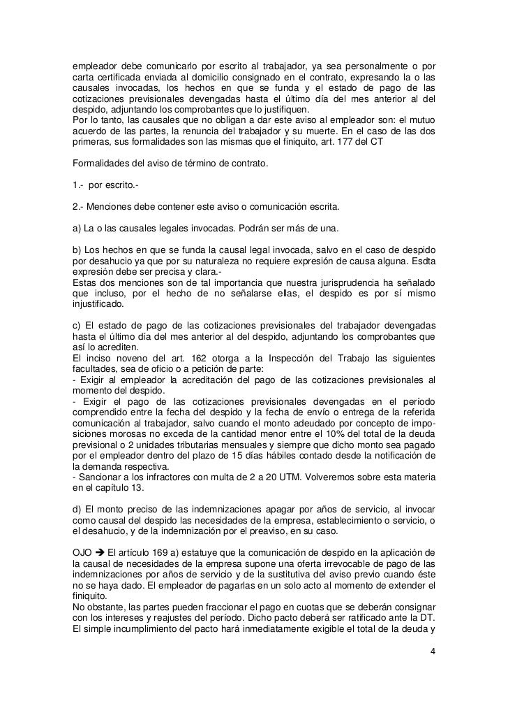 Terminación del Contrato de Trabajo
