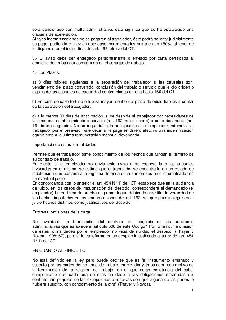 Carta De Despido Articulo 160 Numero 3 - w Carta De