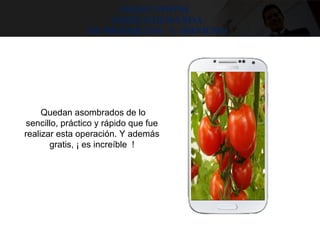  Quedan asombrados de lo 
sencillo, práctico y rápido que fue 
realizar esta operación. Y además 
gratis, ¡ es increíble  !
  
Smart phone ,
OFERTA/demanda
DE PRODUCTOS Y SERVICIOS
 
