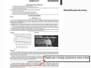 Identiﬁcação do tema
 