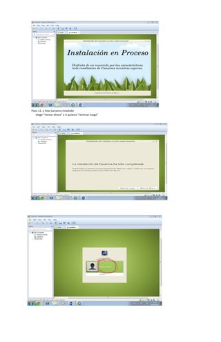 Paso 11: y listo Canaima instalado
elegir "reiniar ahora" o si quieres "reiniciar luego"
 