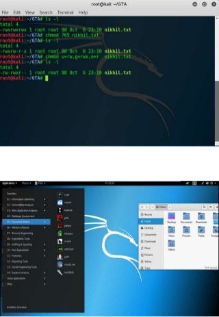 Screenshots of all Commands for LINUX Terminal (KALI Linux)