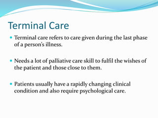 Terminal care in home hospice