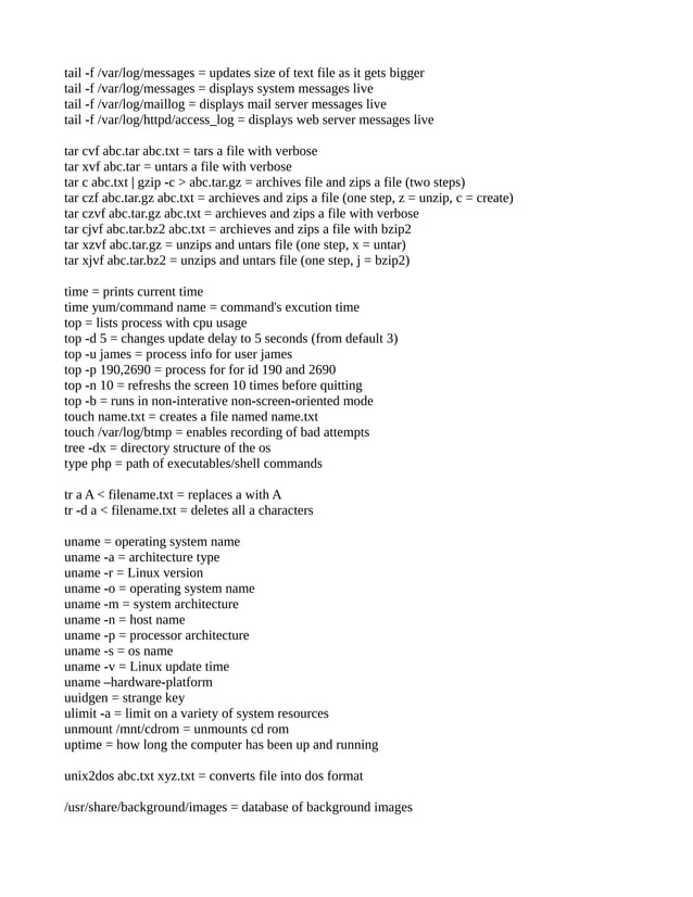 Terminal linux commands_ Fedora based | PDF