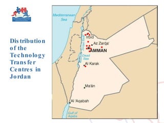 Distribution of the Technology Transfer Centres in Jordan 