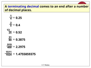 Terminating and Recurring decimals .pptx