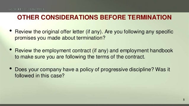 termination letter california