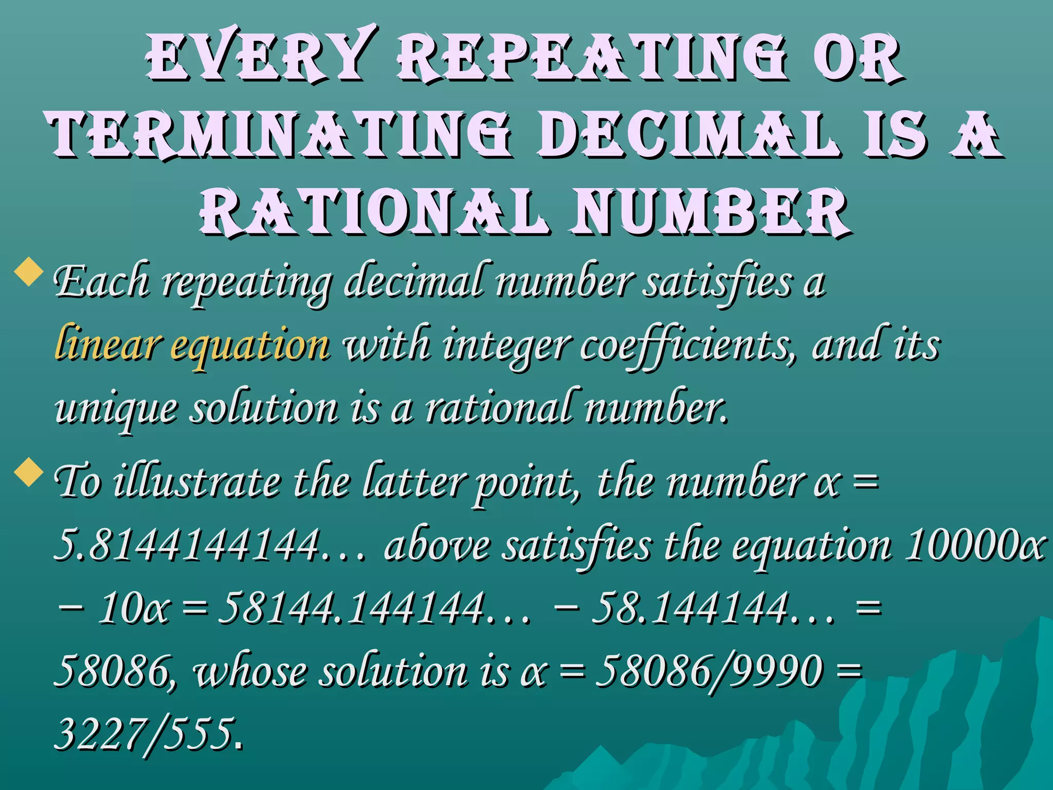 Terminating non terminating class 10 groupA | PPT