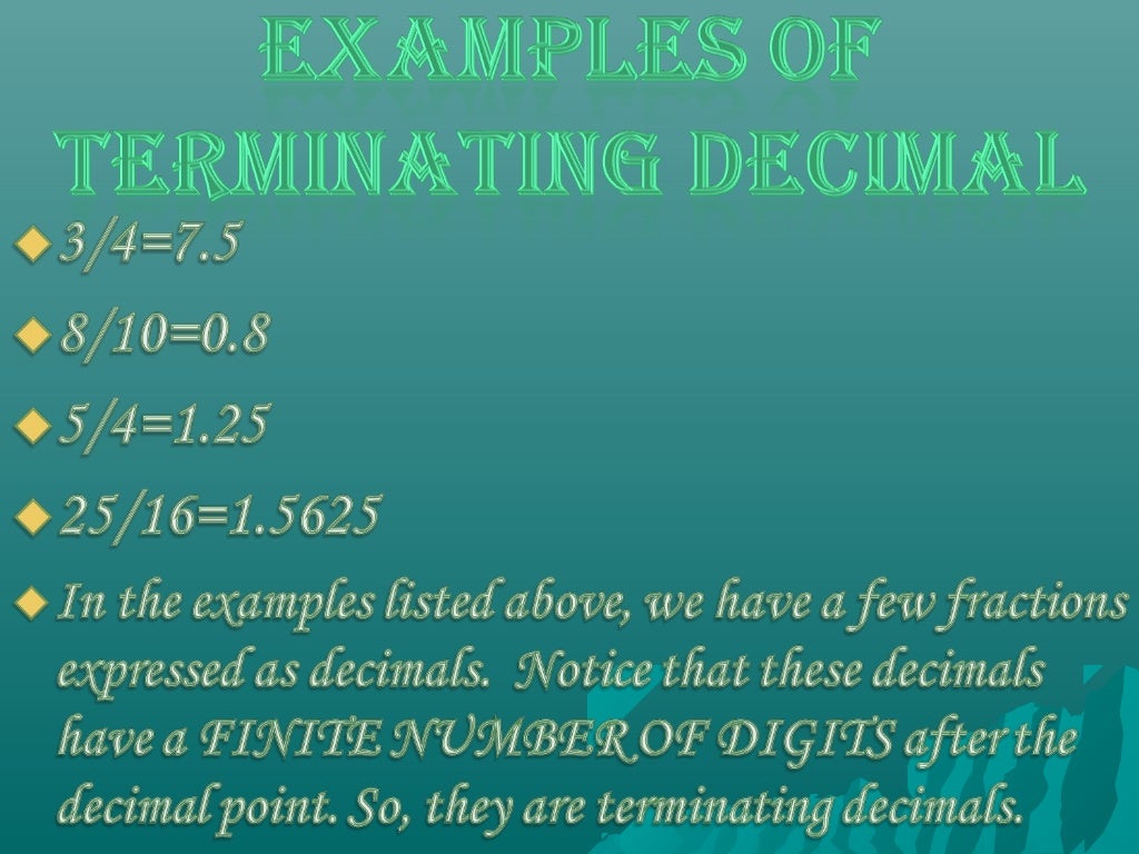 Terminating non terminating class 10 groupA