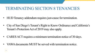 Terminate Hud Code Terminating the Tenancy | PPTX