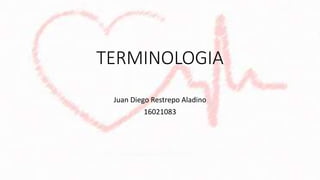 TERMINOLOGIA
Juan Diego Restrepo Aladino
16021083
 