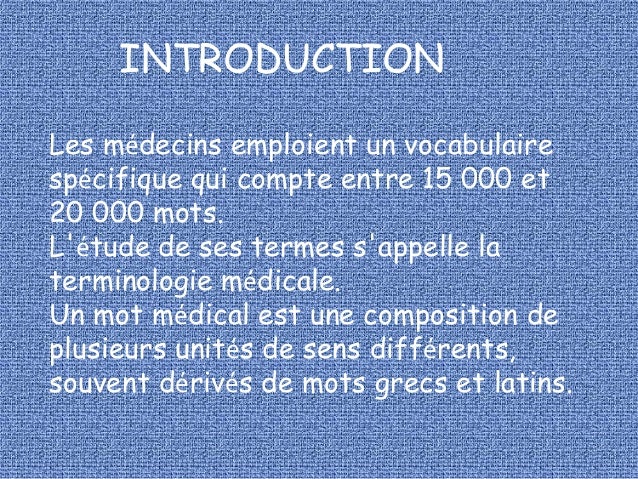 Terminologie médicale
