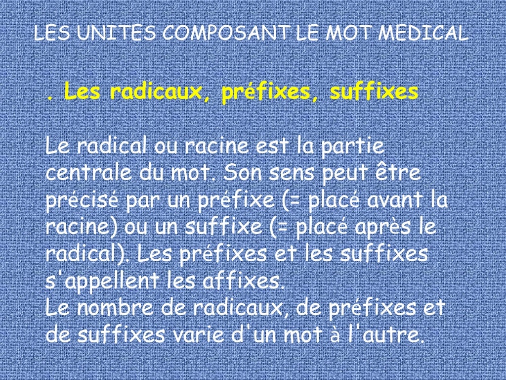 Terminologie médicale