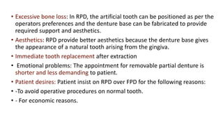 TERMINOLOGIES AND SCOPE IN RPD bds pptx. | PDF