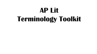 terminology_toolkit Advanced placement literature | PPTX