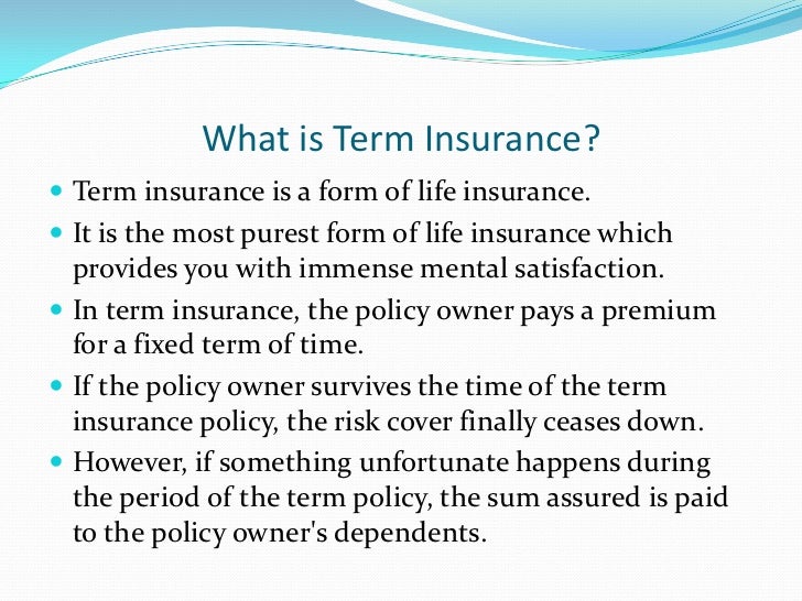 Term Insurance - A Basic Overview