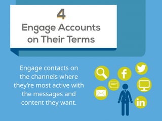 Engage Accounts
on Their Terms
44
Engage contacts on  
the channels where  
they’re most active with  
the messages and  
content they want.
 