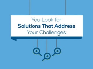 You Look for
Your Challenges
Solutions That Address
 