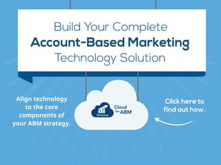 Build Your Complete
Account-Based MarketingAccount-Based Marketing
Technology Solution
Align technology  
to the core
comp...