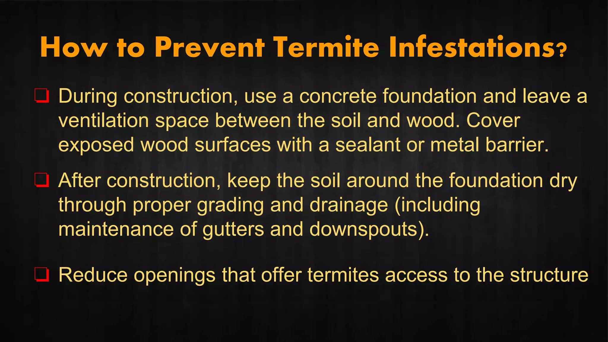 Termite Identification, Prevention & Treatment | PPT
