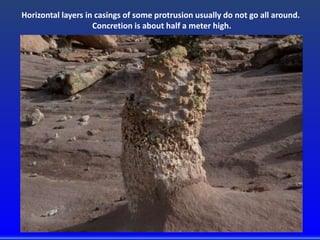Horizontal layers in casings of some protrusion usually do not go all around.
Concretion is about half a meter high.
 