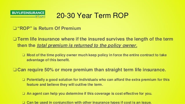 Term Life Insurance Information