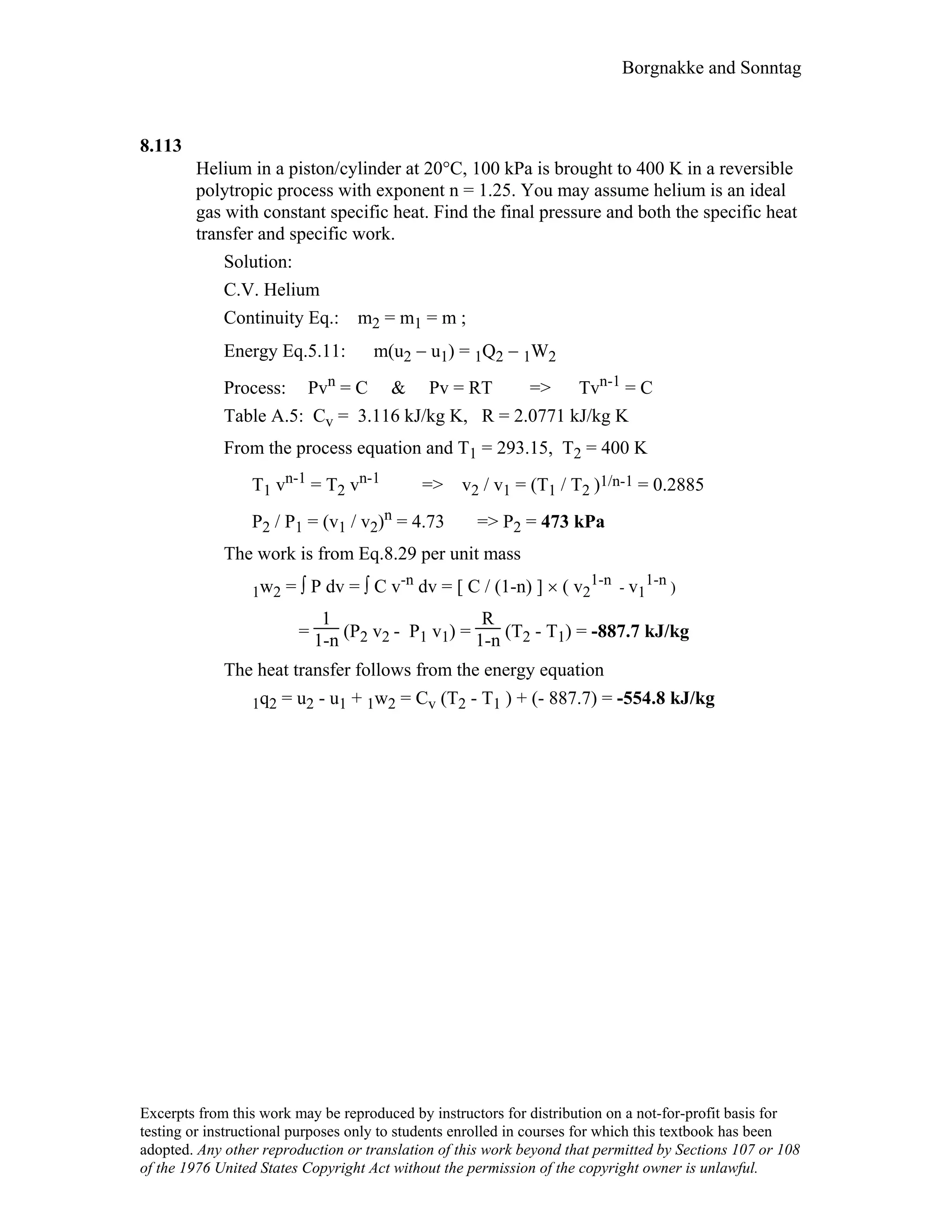 Thermodynamic solutions