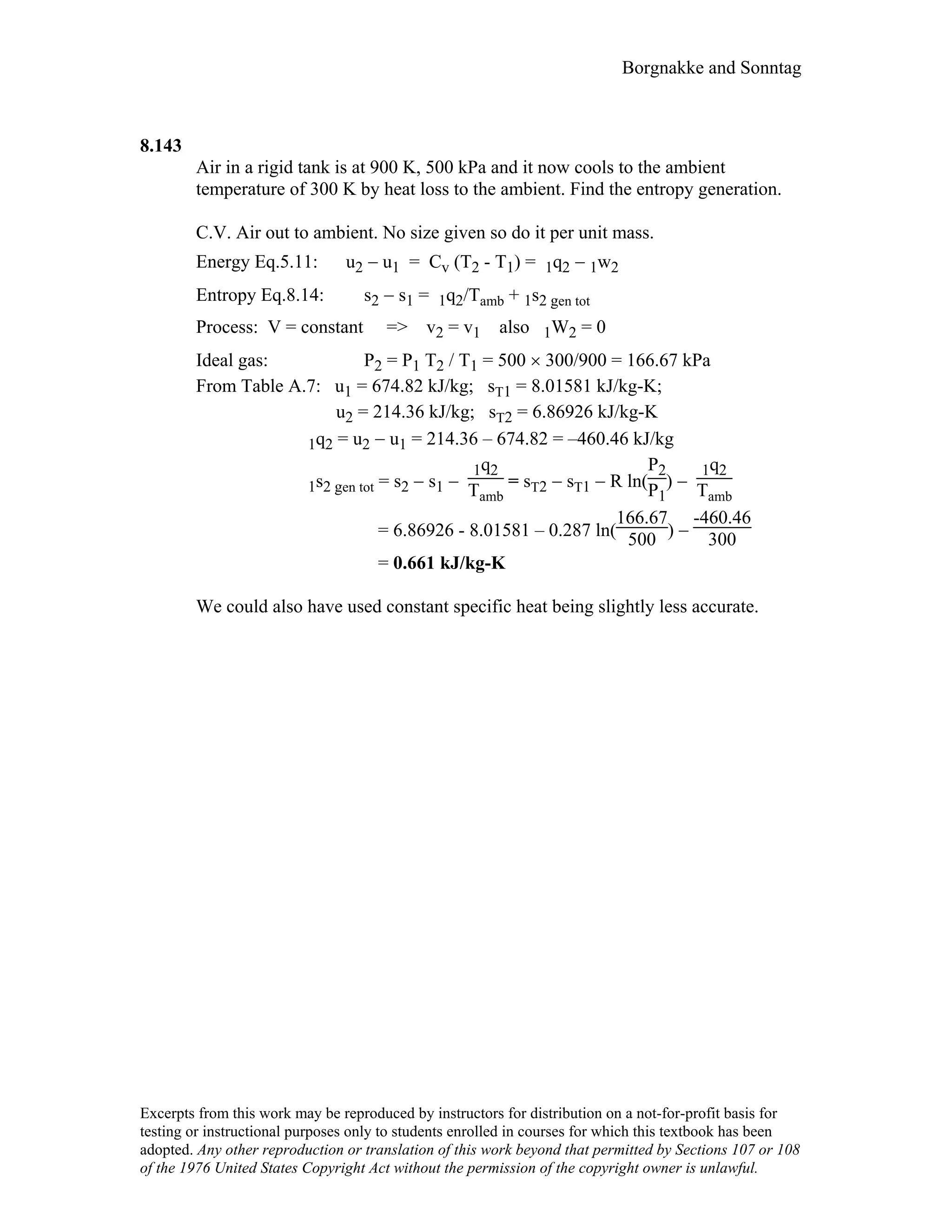 Thermodynamic solutions