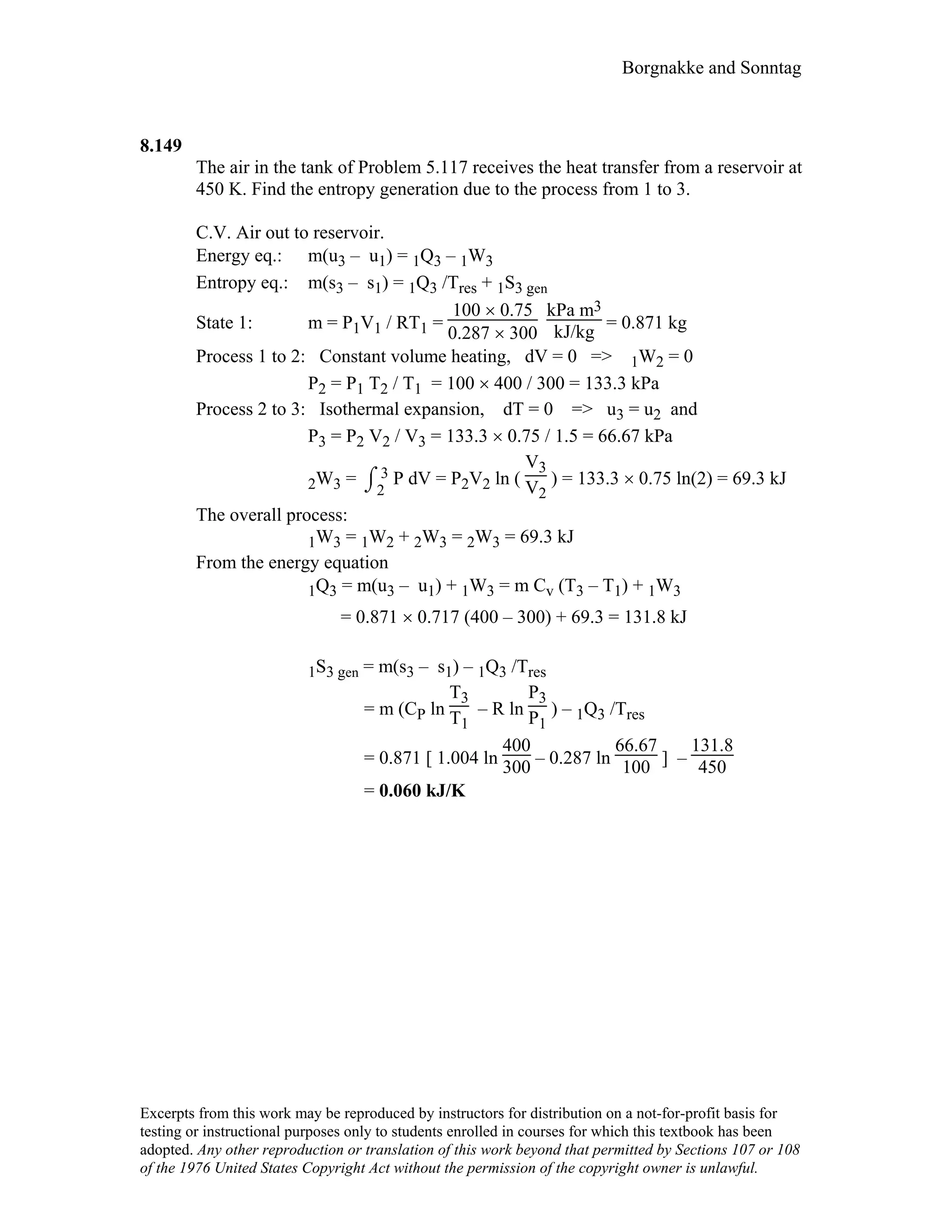 Thermodynamic solutions