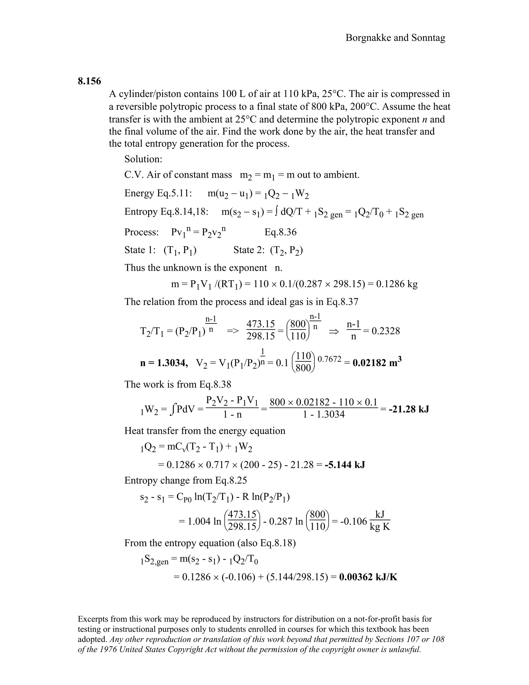 Thermodynamic solutions