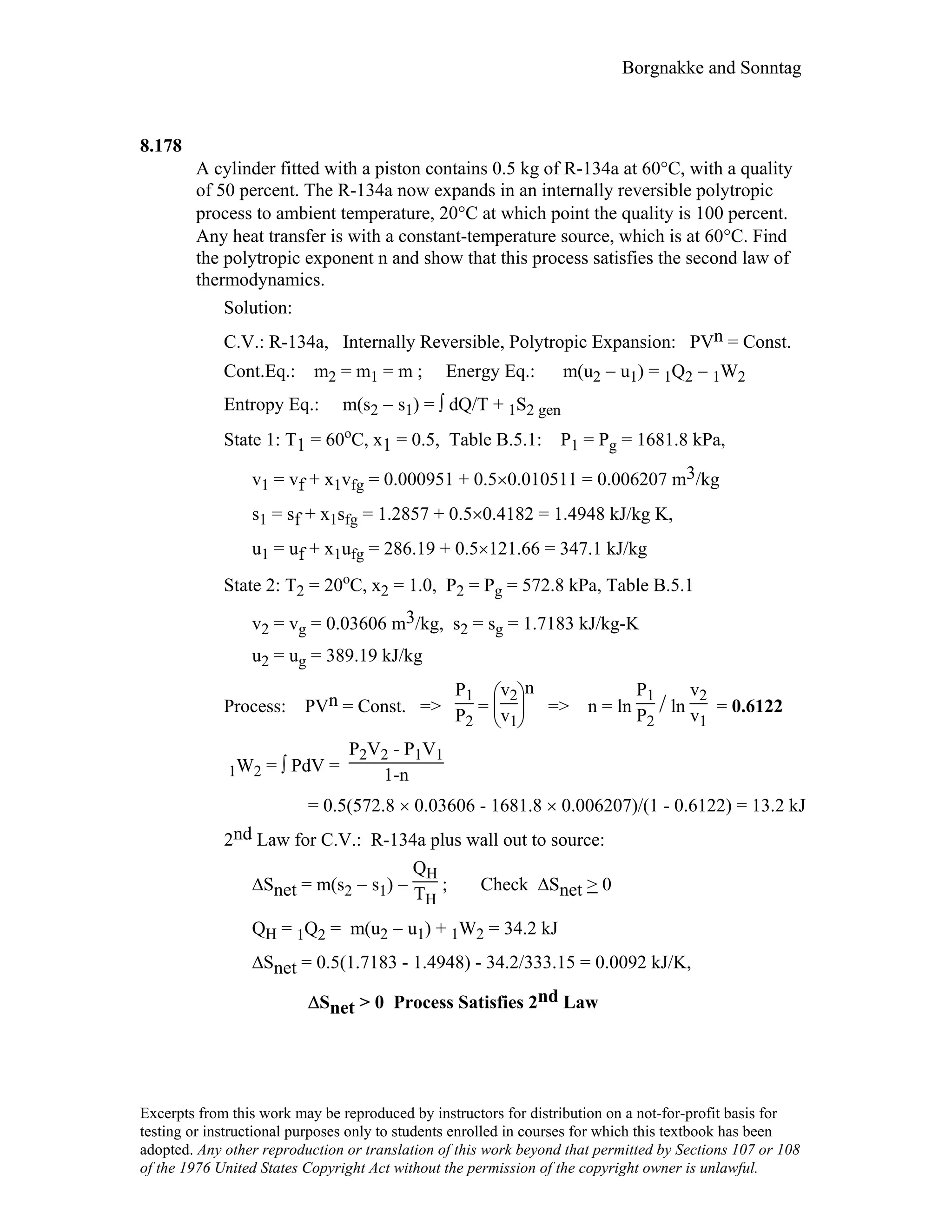 Thermodynamic solutions