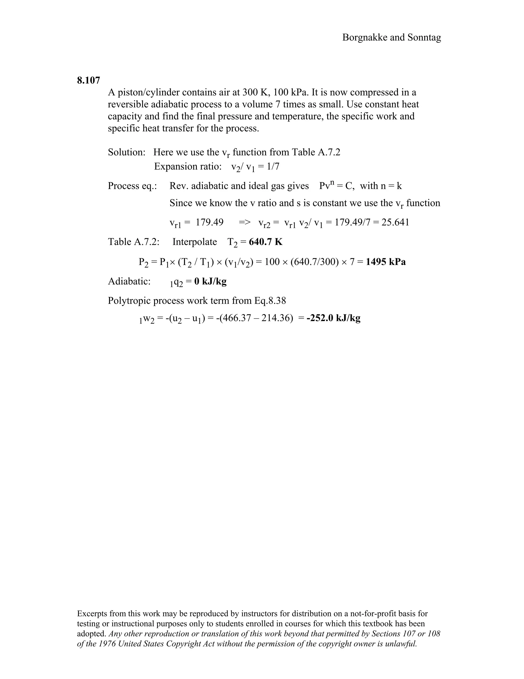 Thermodynamic solutions