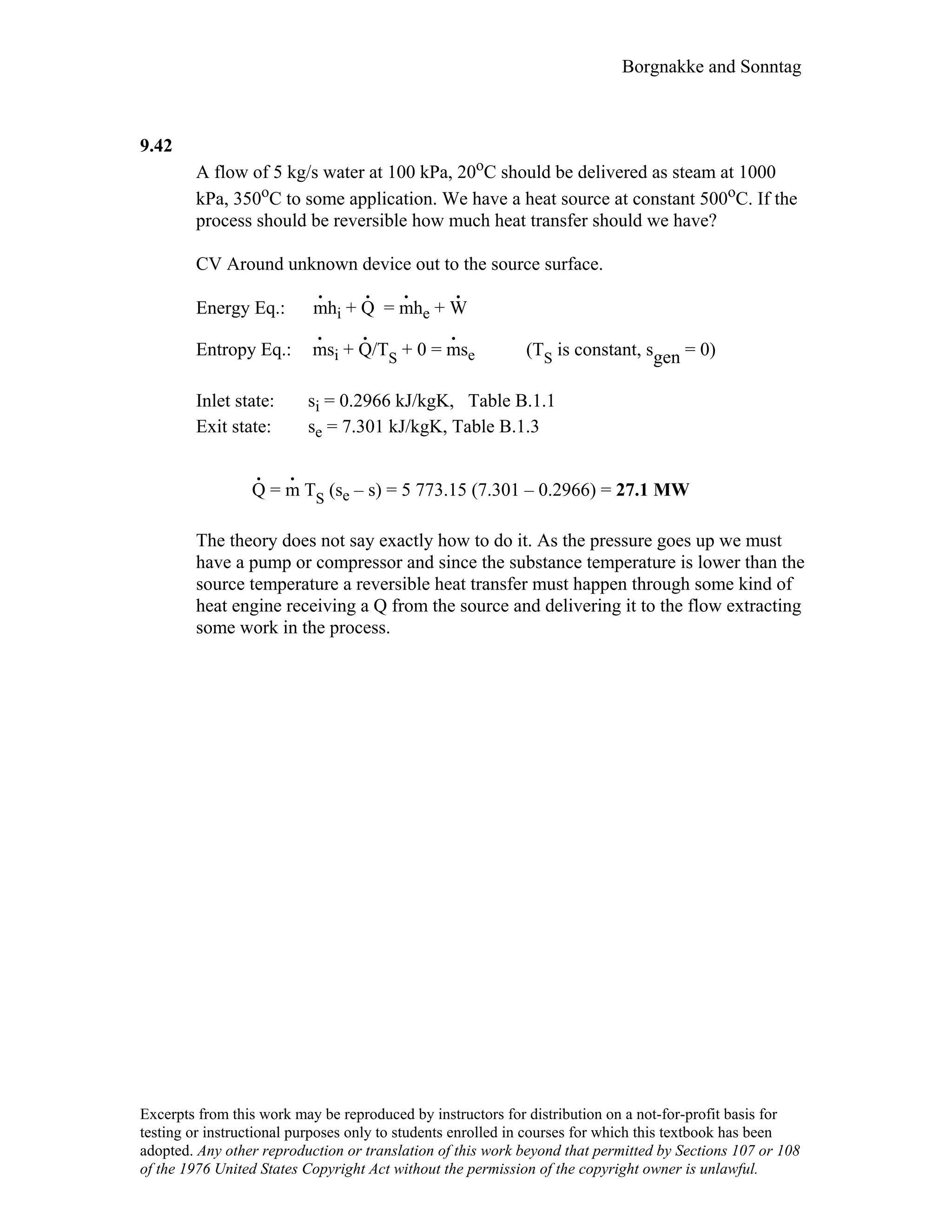 Thermodynamic solutions
