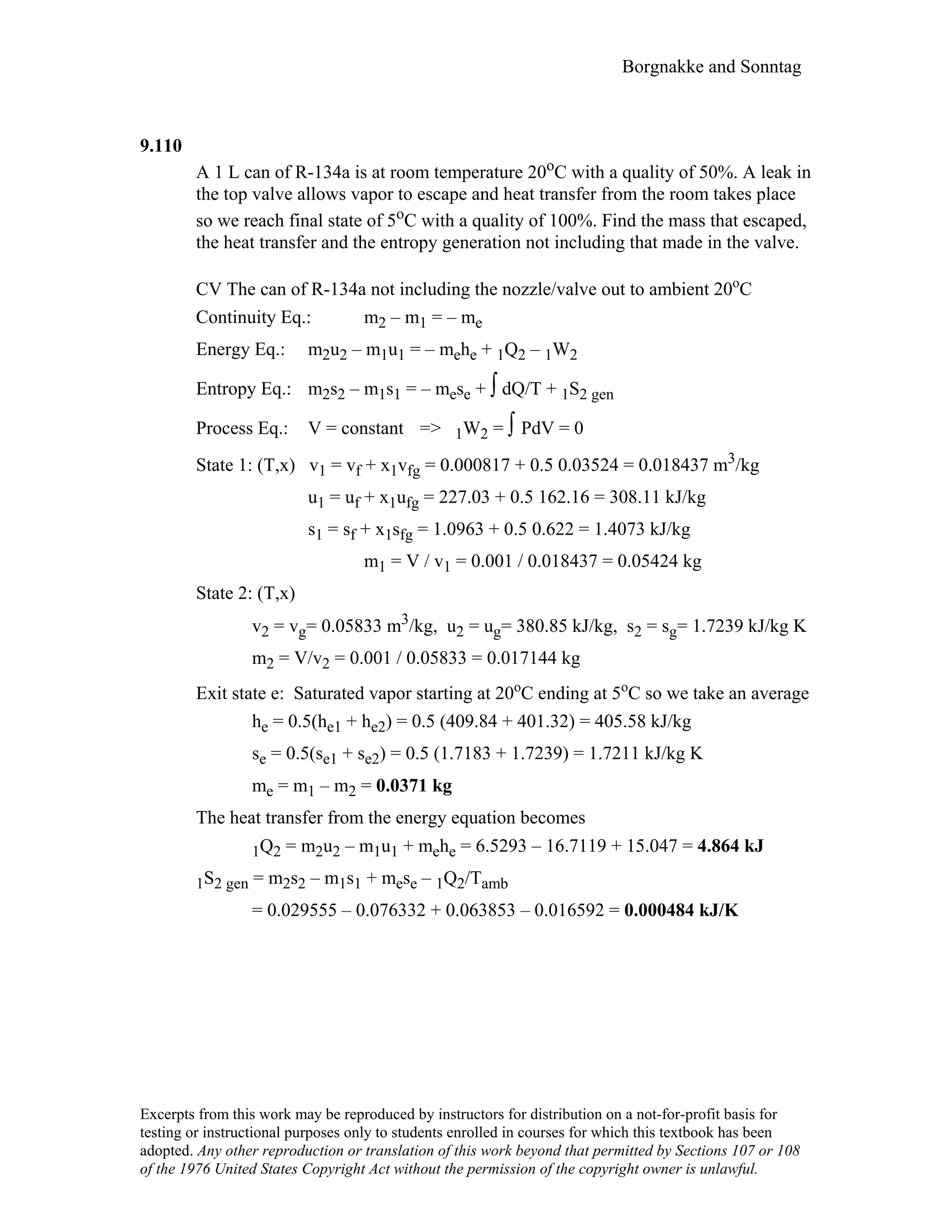 Thermodynamic solutions