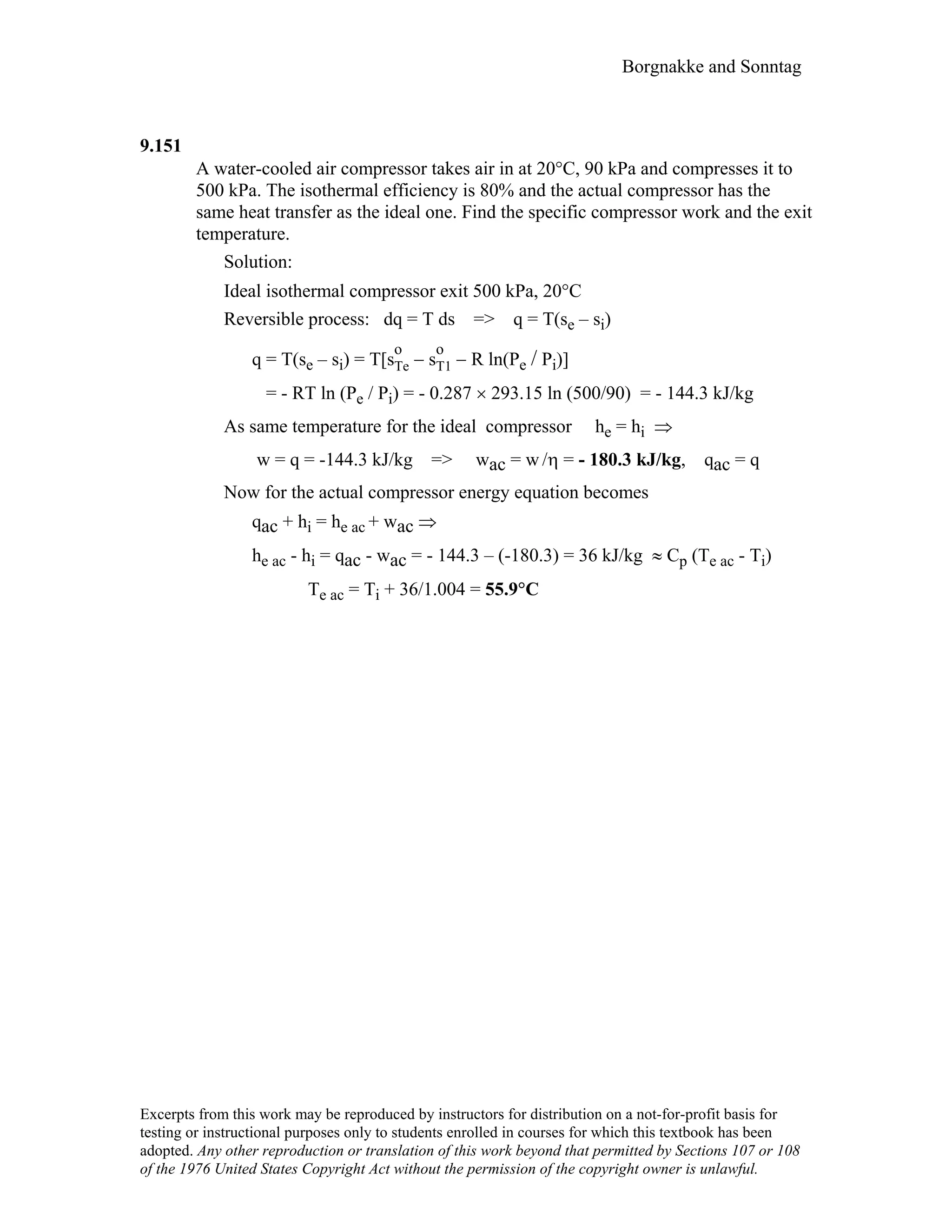 Thermodynamic solutions