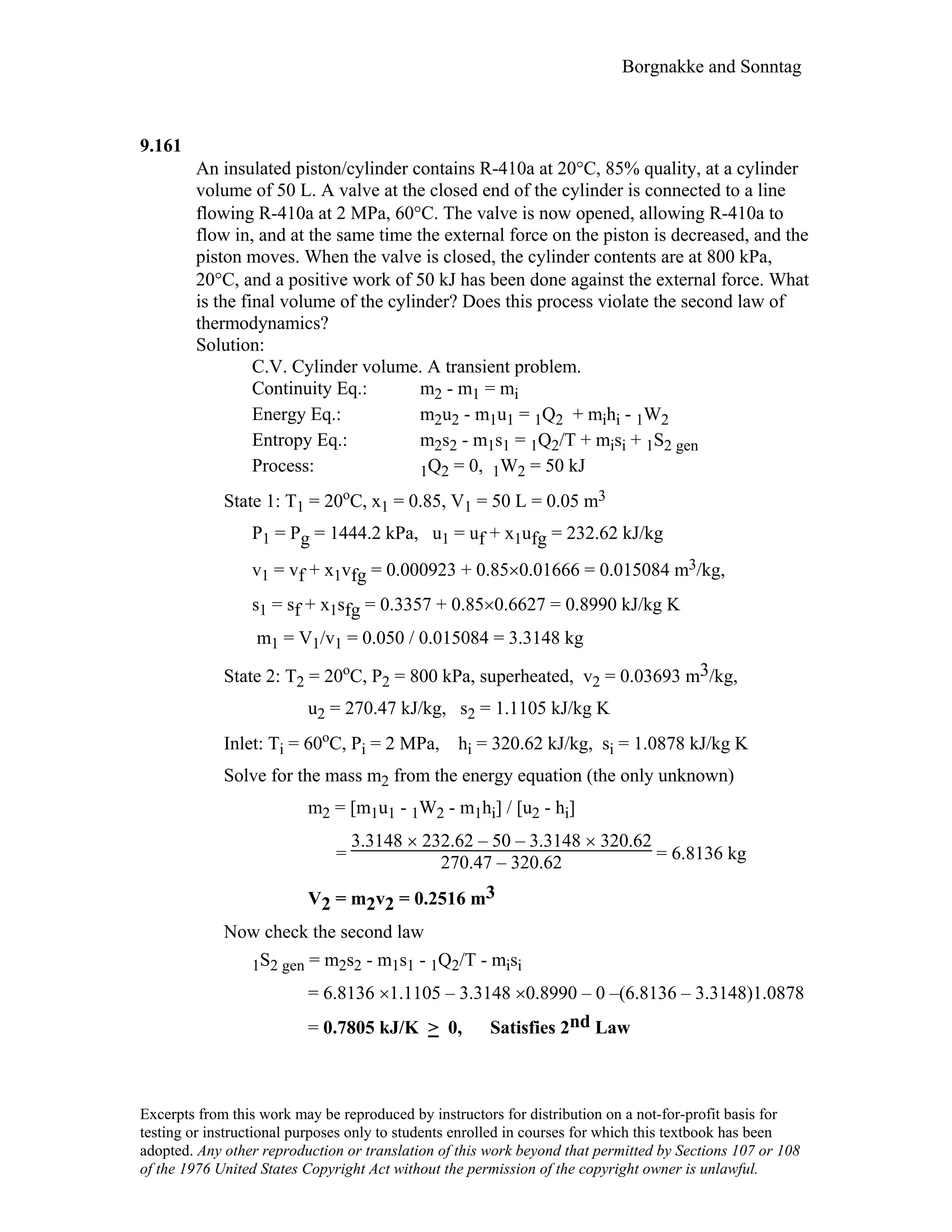 Thermodynamic solutions