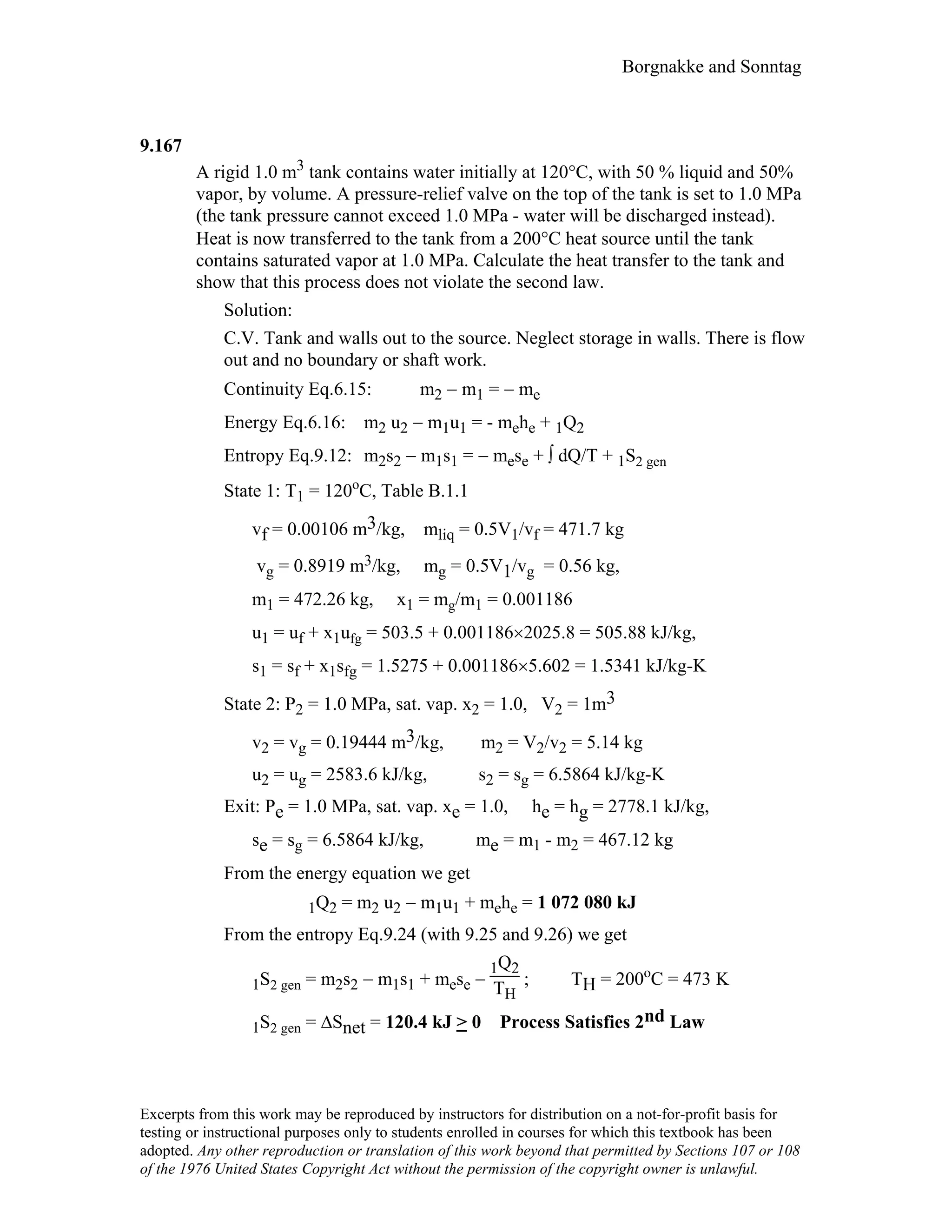 Thermodynamic solutions