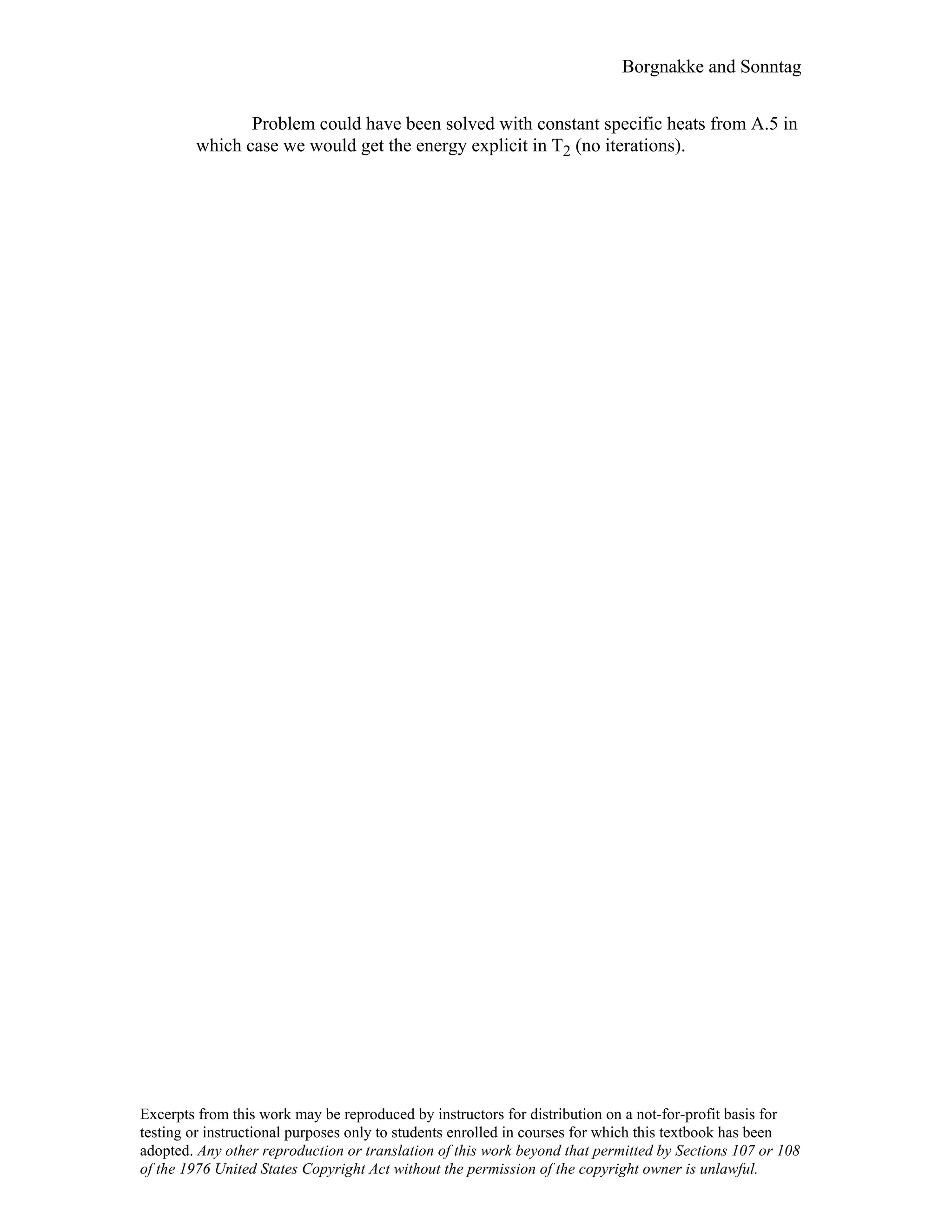 Thermodynamic solutions