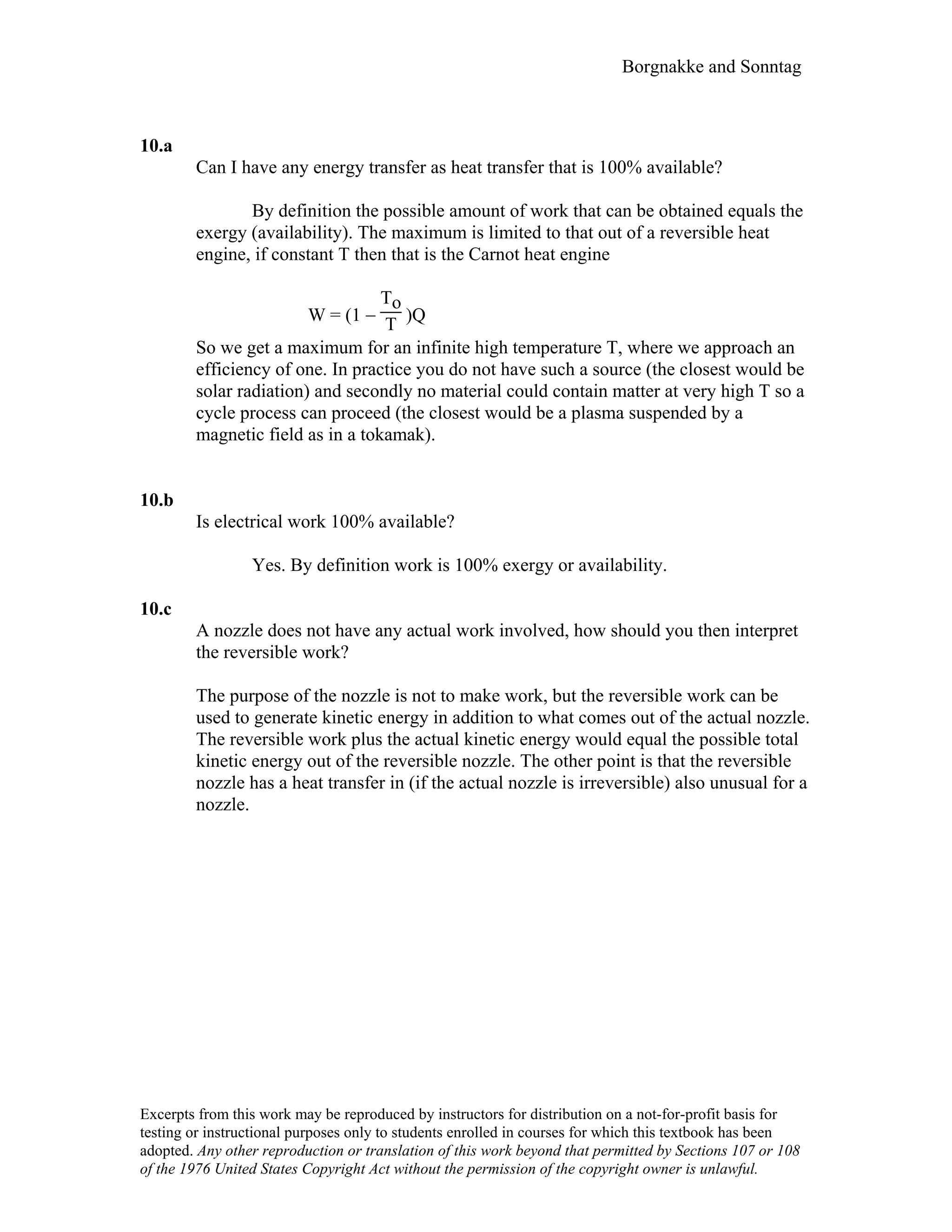Thermodynamic solutions