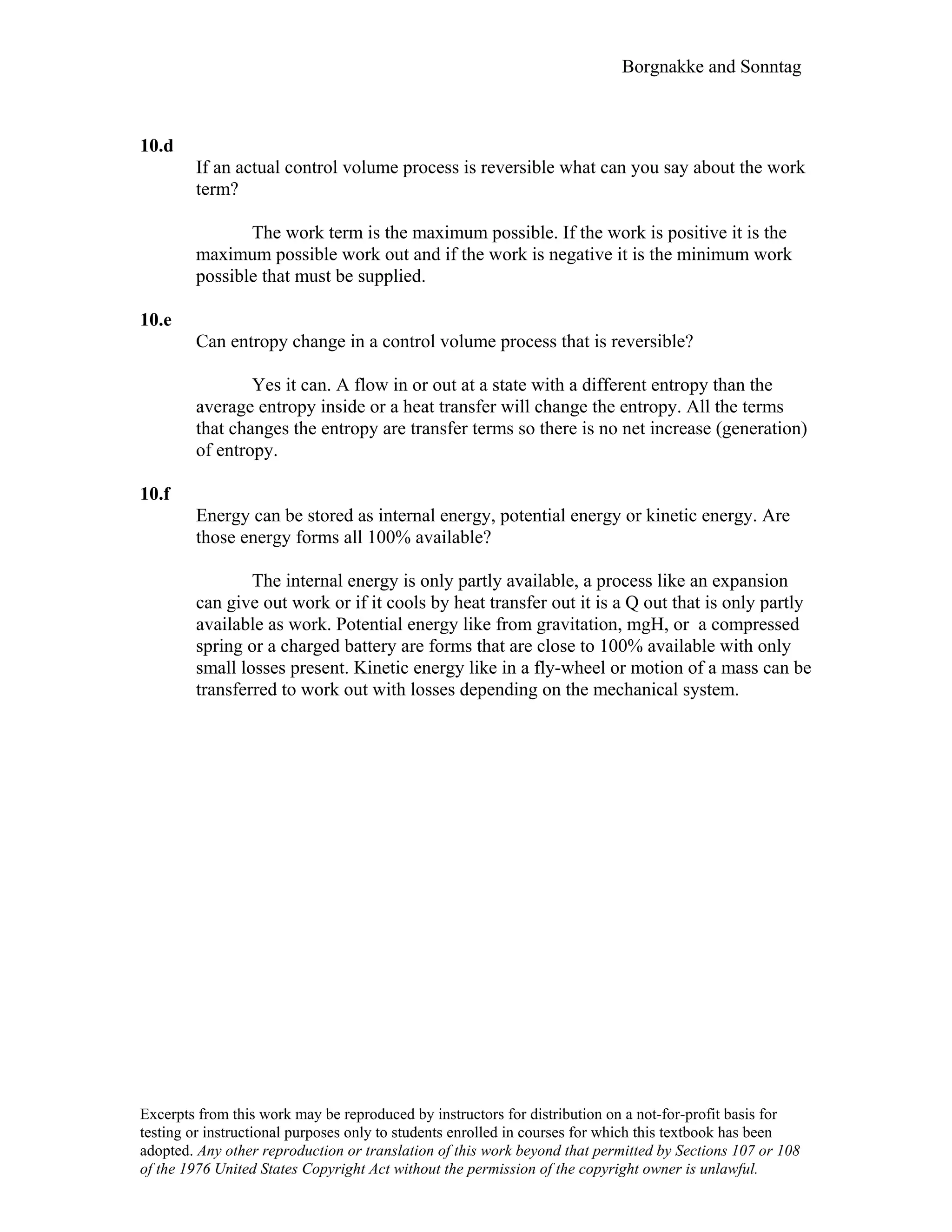 Thermodynamic solutions