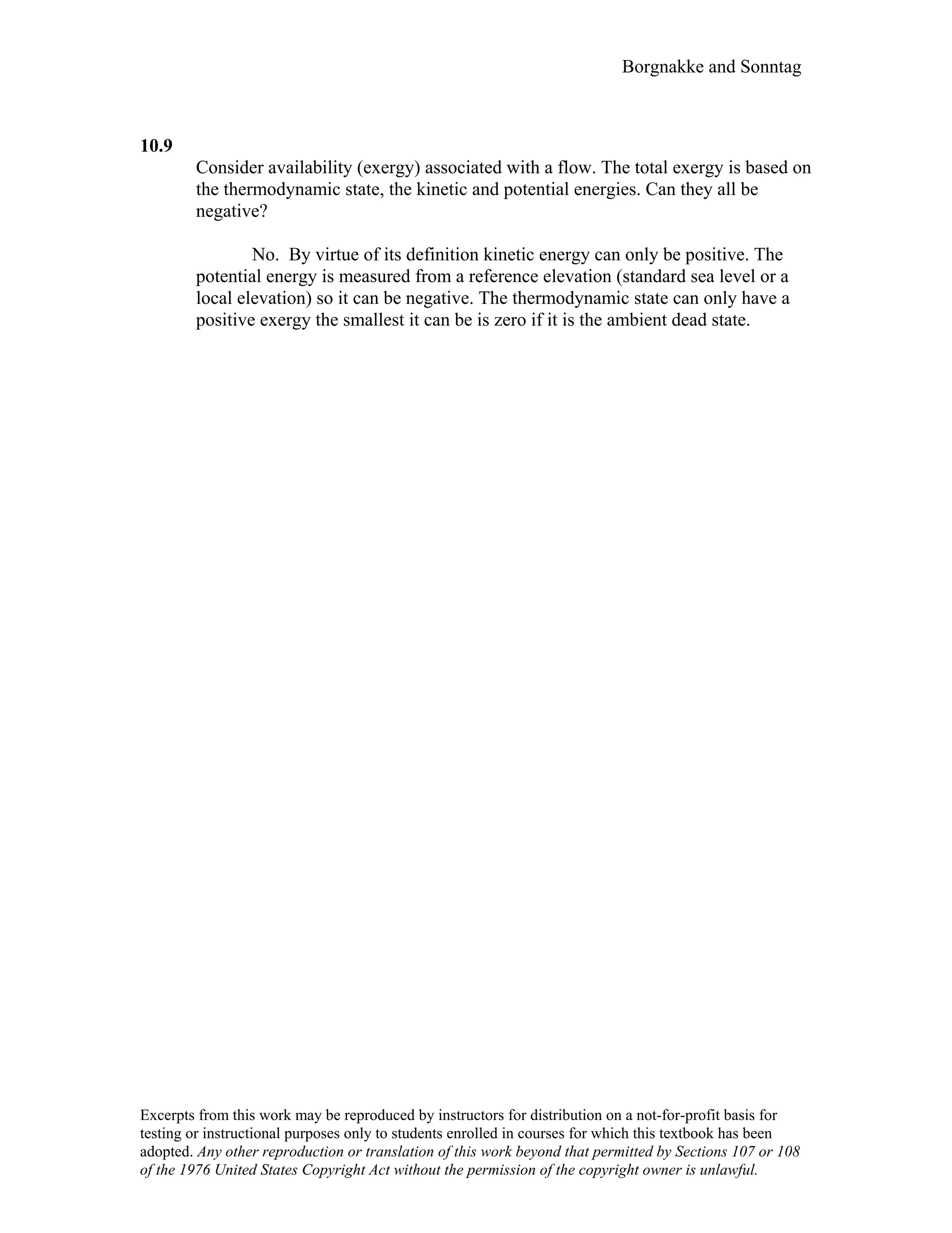 Thermodynamic solutions