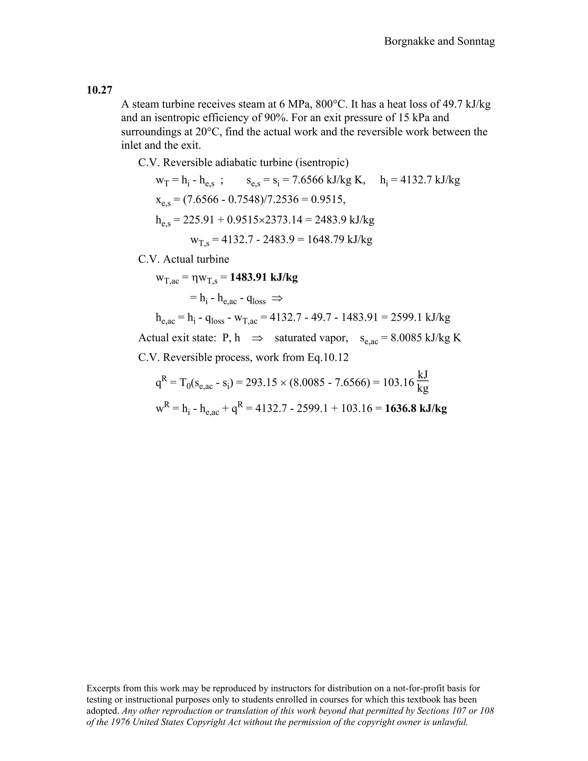 Thermodynamic solutions